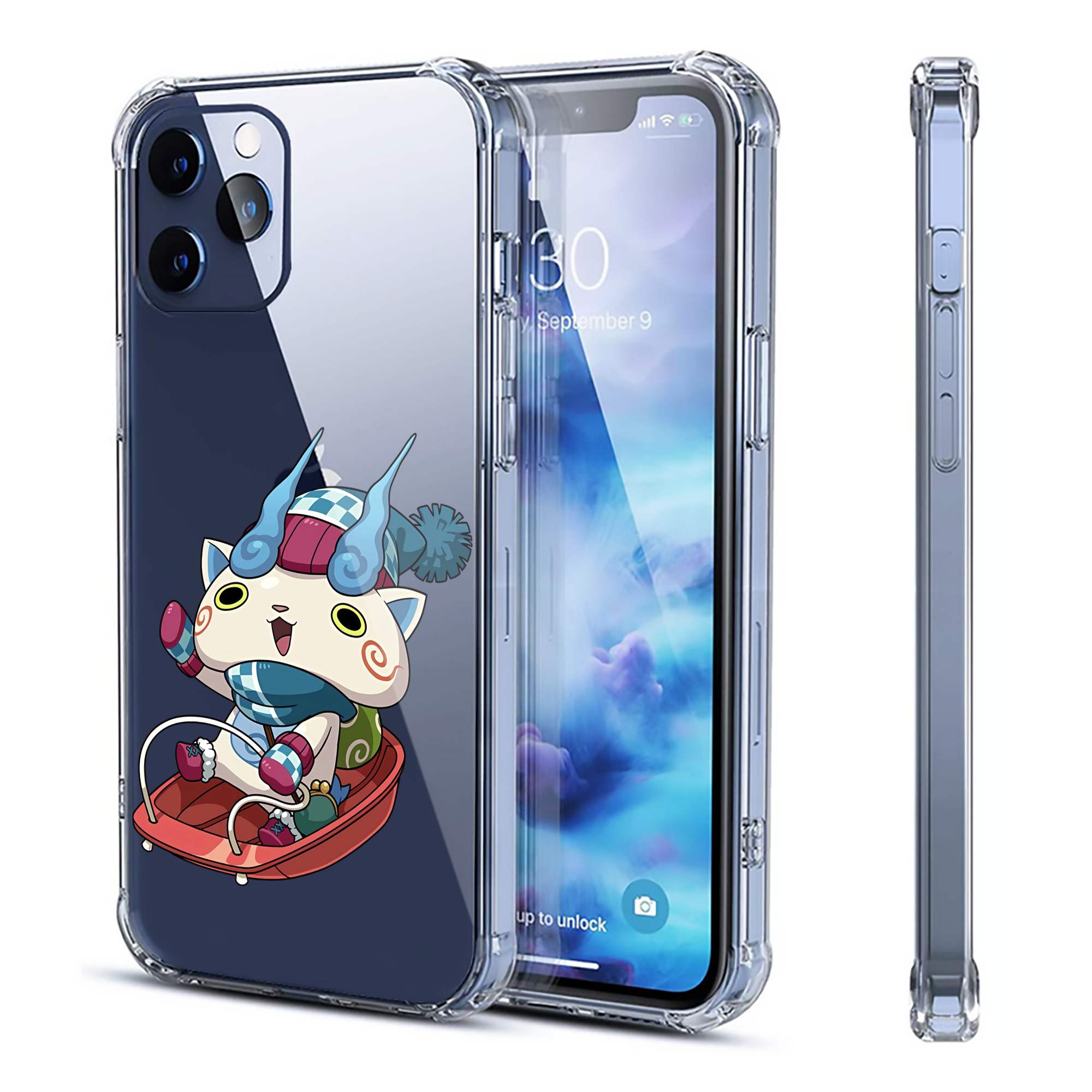 （画像用） 妖怪ウォッチ Yo-kai Watch 【iPhone 12シリーズ対応】透明スマホケース（クリアソフトケース）
